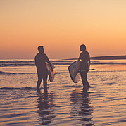 SUP o zachodzie słońca w Jandii